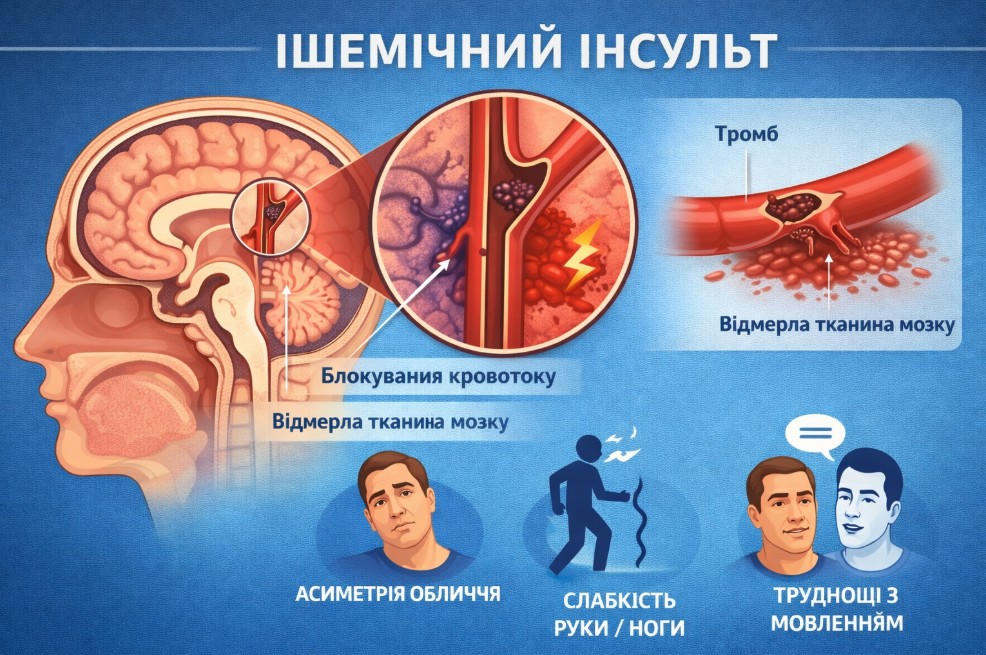 як виникає ішемічний інсульт